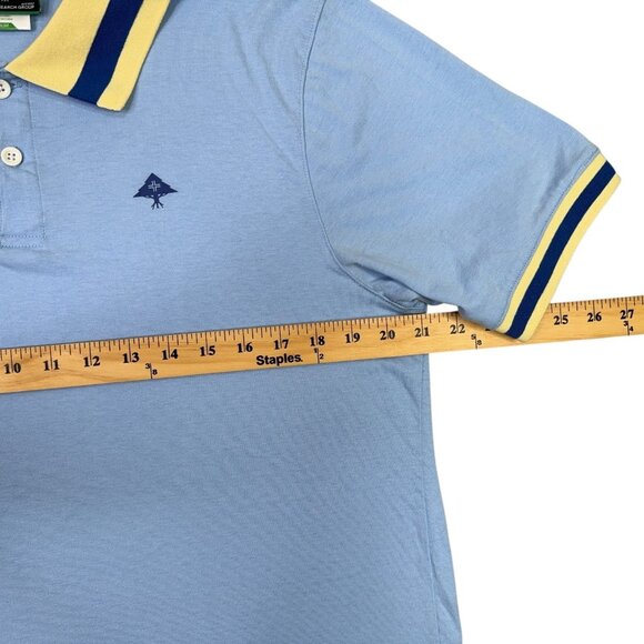 LRG Polo Shirt Mens M Light Blue Cream Short Sleeve Preppy Lifted Research Group - Picture 5 of 9